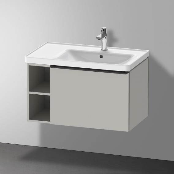 Duravit D-Neo 梳妝台配有 1 個拉出式隔層和 1 個層架元件