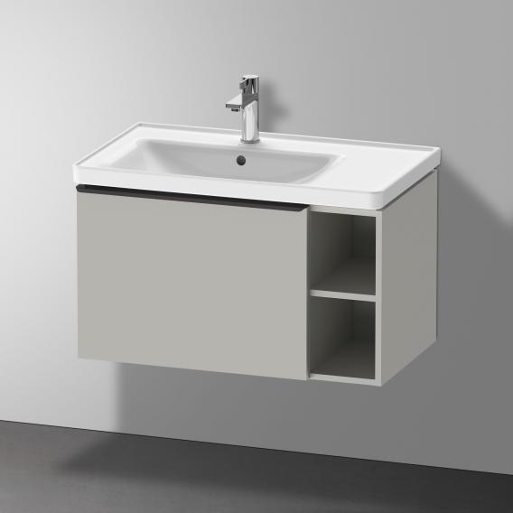 Duravit D-Neo 梳妝台配有 1 個拉出式隔層和 1 個層架元件