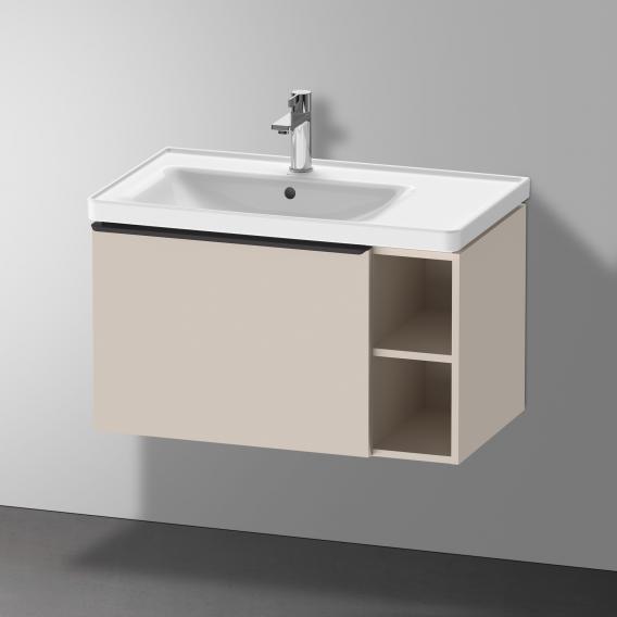 Duravit D-Neo 梳妝台配有 1 個拉出式隔層和 1 個層架元件