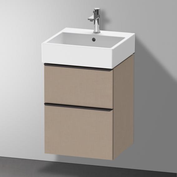 Duravit D-Neo 梳妝台搭配 2 個拉出式隔層 亞麻