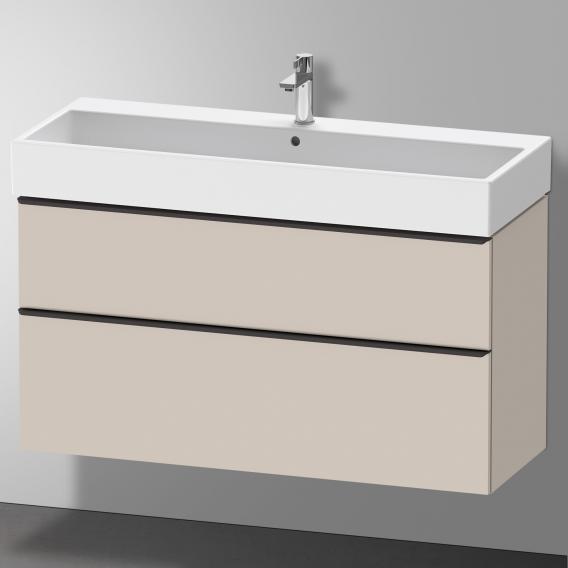 Duravit D-Neo vanity unit with 2 pull-out compartments matt taupe