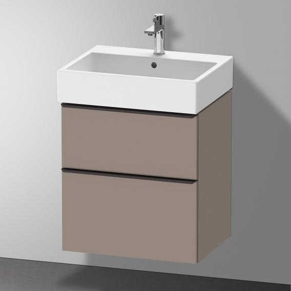 Duravit D-Neo 梳妝台搭配 2 個拉出式隔層 霧面玄武岩