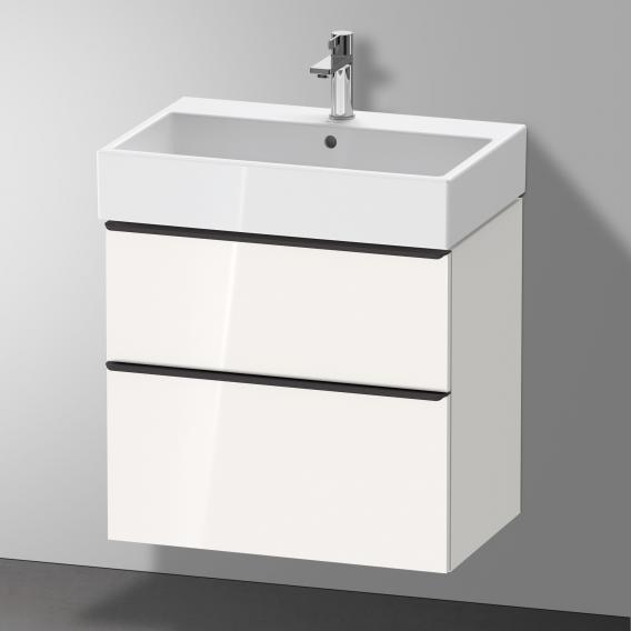 Duravit D-Neo 梳妝台搭配 2 個拉出式隔層白色高光