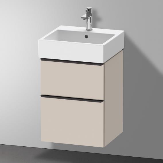 Duravit D-Neo 梳妝台搭配 2 個拉出式隔層 霧面灰褐色