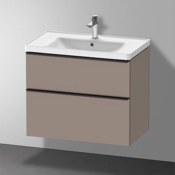 Duravit D-Neo vanity unit with 2 pull-out compartments matt basalt