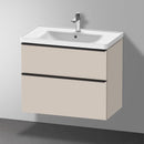 Duravit D-Neo vanity unit with 2 pull-out compartments matt taupe