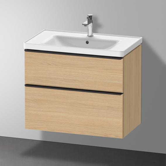 Duravit D-Neo 梳妝台搭配 2 個拉出式隔層天然橡木