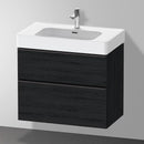 Duravit D-Neo vanity unit with 2 pull-out compartments black oak