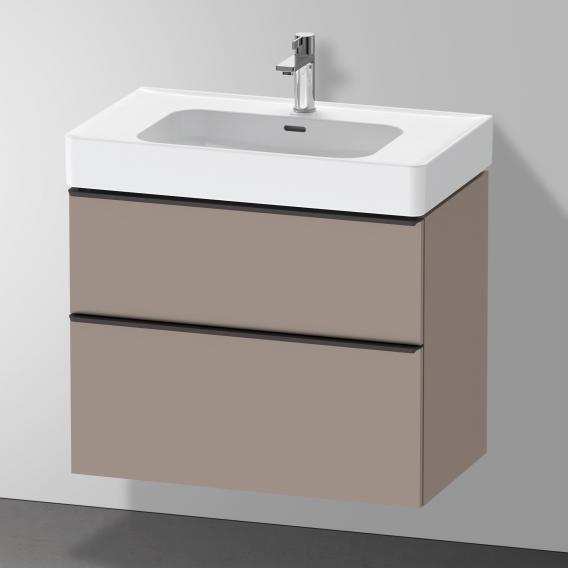 Duravit D-Neo vanity unit with 2 pull-out compartments matt basalt