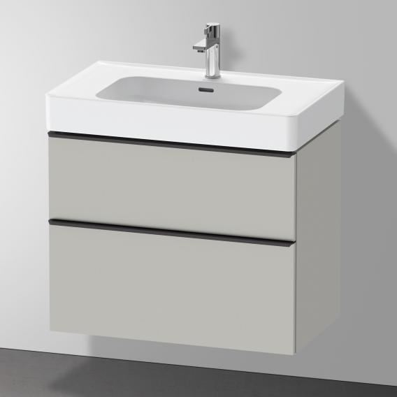 Duravit D-Neo 梳妝台搭配 2 個拉出式隔間 霧面混凝土灰色