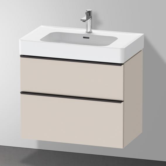 Duravit D-Neo 梳妝台搭配 2 個拉出式隔層 霧面灰褐色