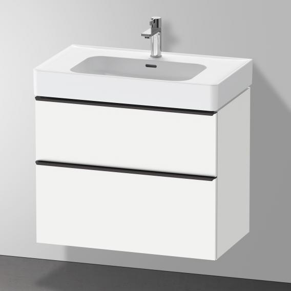 Duravit D-Neo 梳妝台搭配 2 個拉出式隔層 霧面白色