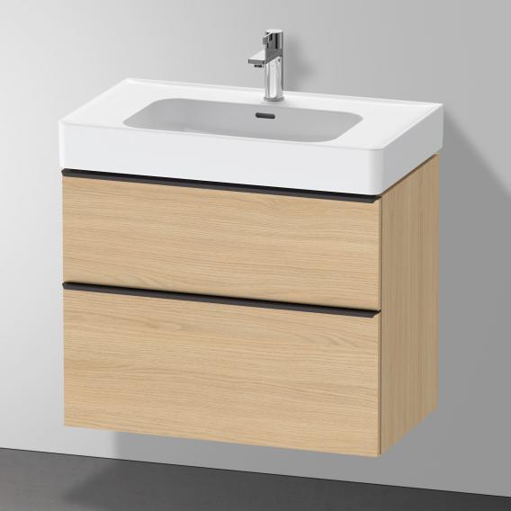 Duravit D-Neo 梳妝台搭配 2 個拉出式隔層天然橡木