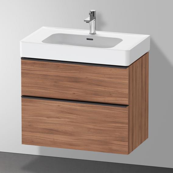 Duravit D-Neo vanity unit with 2 pull-out compartments natural walnut