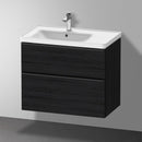 Duravit D-Neo vanity unit with 2 pull-out compartments black oak