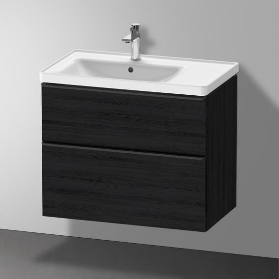 Duravit D-Neo 梳妝台搭配 2 個拉出式隔層 黑橡木