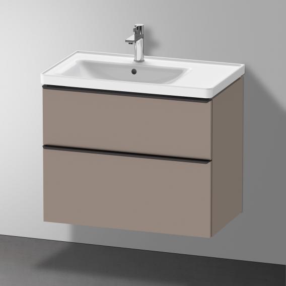 Duravit D-Neo vanity unit with 2 pull-out compartments matt basalt