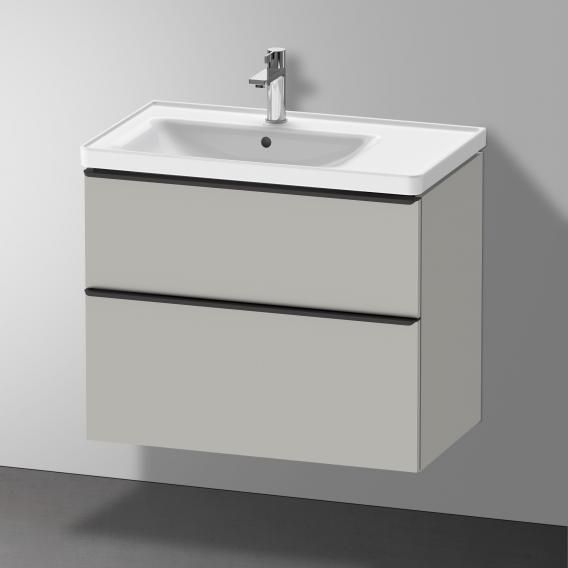 Duravit D-Neo 梳妝台搭配 2 個拉出式隔間 霧面混凝土灰色