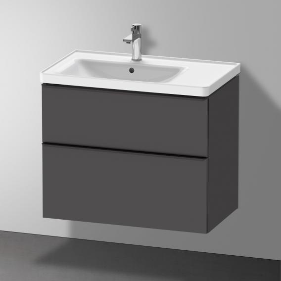 Duravit D-Neo vanity unit with 2 pull-out compartments matt graphite