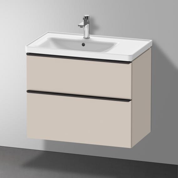 Duravit D-Neo vanity unit with 2 pull-out compartments matt taupe