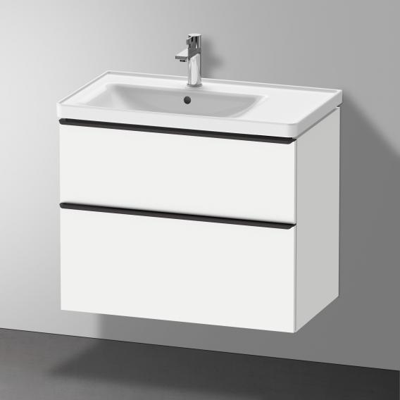 Duravit D-Neo 梳妝台搭配 2 個拉出式隔層 霧面白色