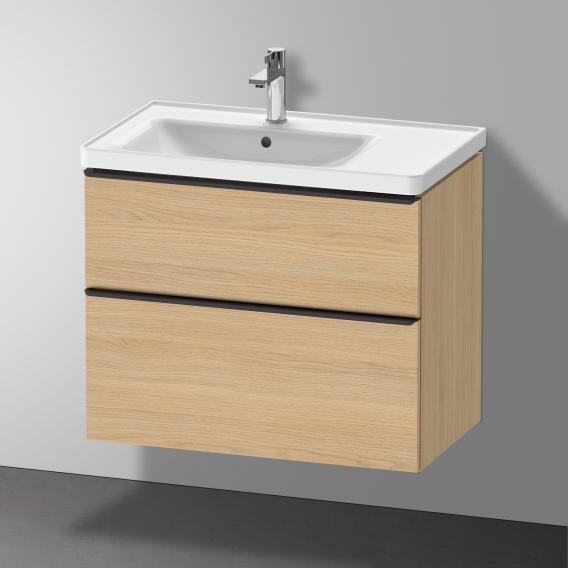 Duravit D-Neo 梳妝台搭配 2 個拉出式隔層天然橡木