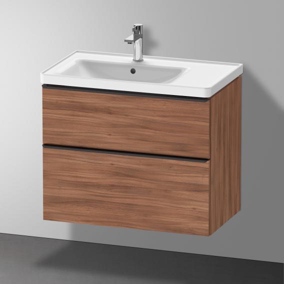 Duravit D-Neo vanity unit with 2 pull-out compartments natural walnut