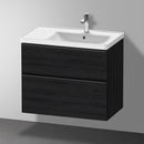 Duravit D-Neo vanity unit with 2 pull-out compartments black oak
