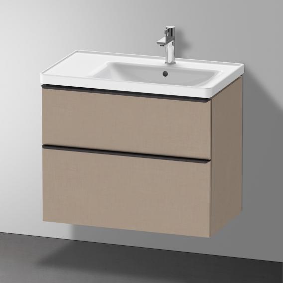 Duravit D-Neo 梳妝台搭配 2 個拉出式隔層 亞麻