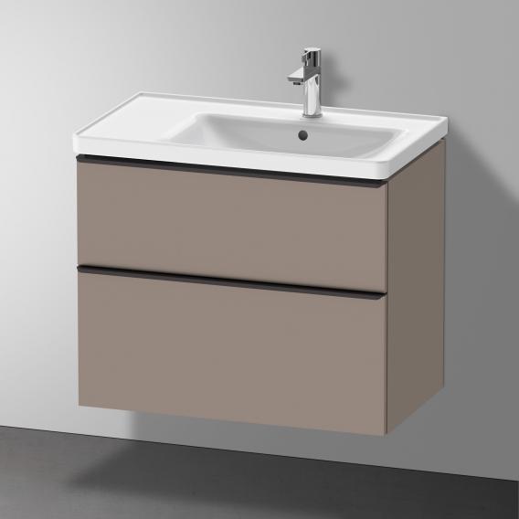 Duravit D-Neo 梳妝台搭配 2 個拉出式隔層 霧面玄武岩