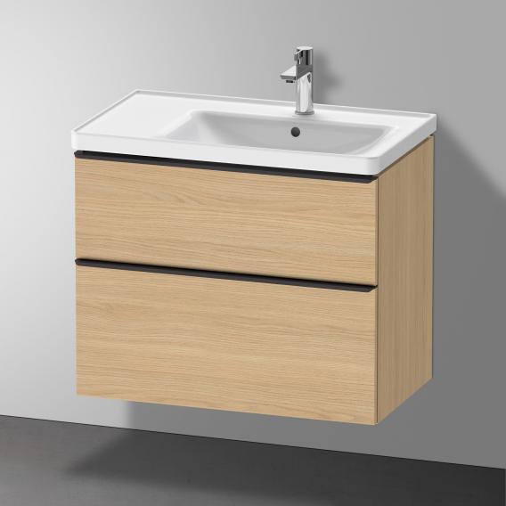 Duravit D-Neo 梳妝台搭配 2 個拉出式隔層天然橡木