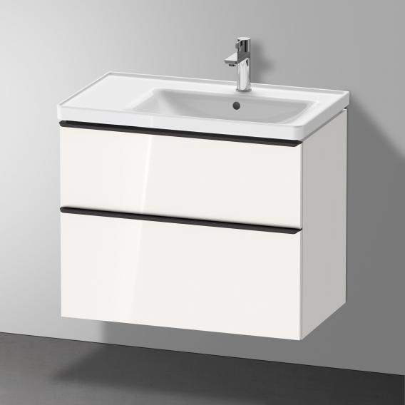 Duravit D-Neo 梳妝台搭配 2 個拉出式隔層白色高光