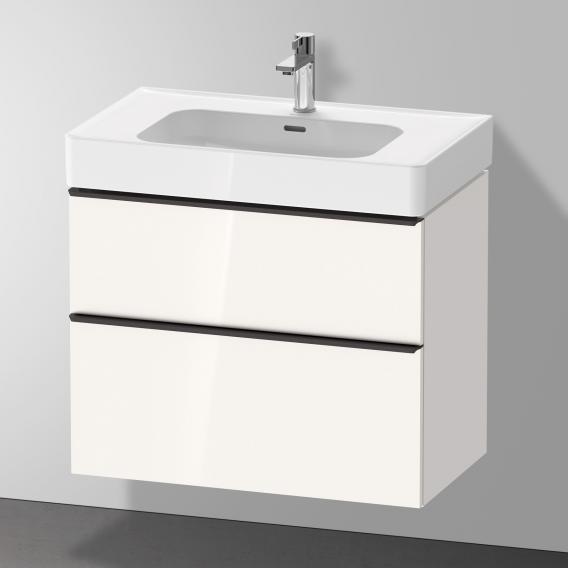 Duravit D-Neo 梳妝台搭配 2 個拉出式隔層白色高光