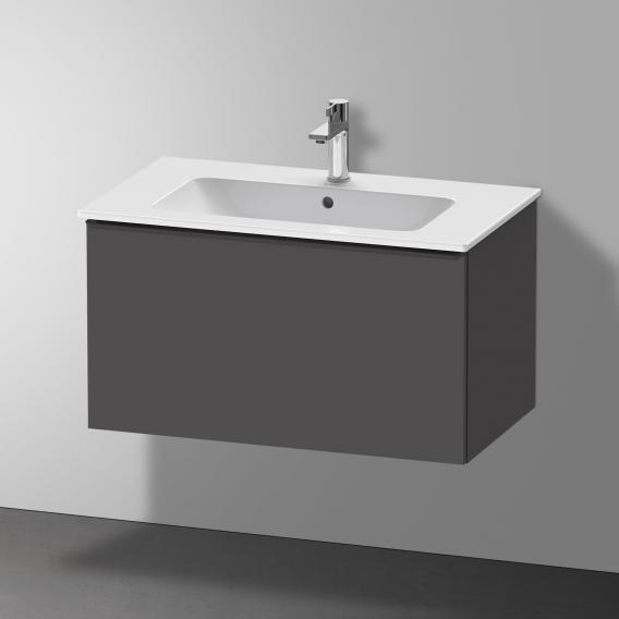 Duravit D-Neo 梳妝台，附 1 個拉出式隔層，霧面石墨