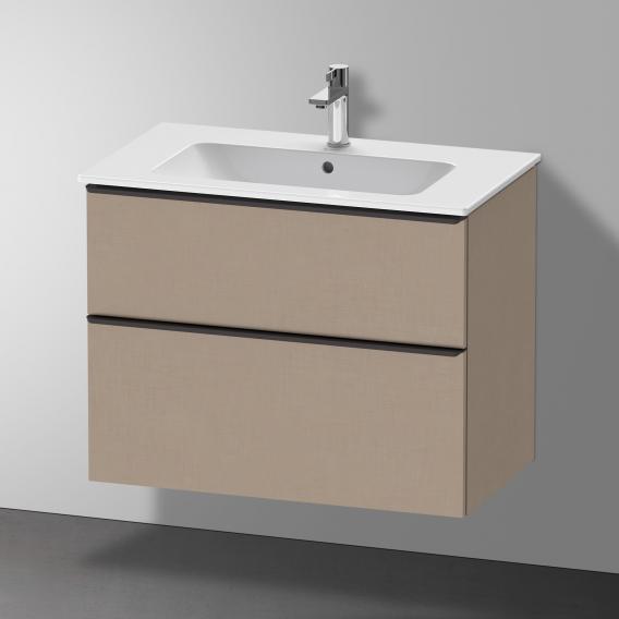 Duravit D-Neo 梳妝台搭配 2 個拉出式隔層 亞麻