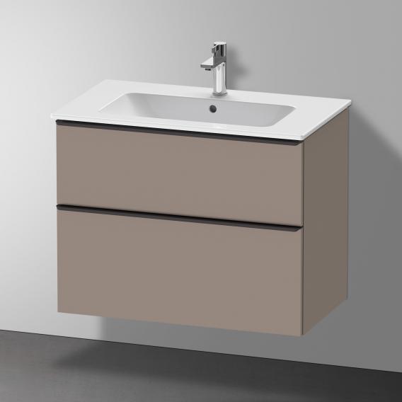 Duravit D-Neo 梳妝台搭配 2 個拉出式隔層 霧面玄武岩