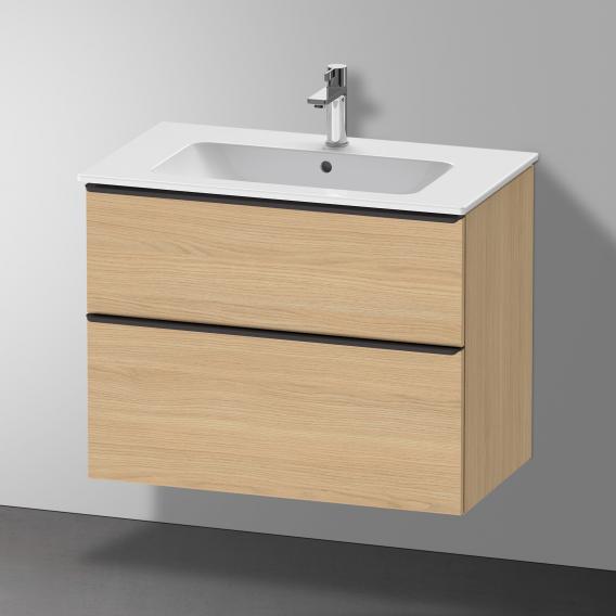 Duravit D-Neo 梳妝台搭配 2 個拉出式隔層天然橡木