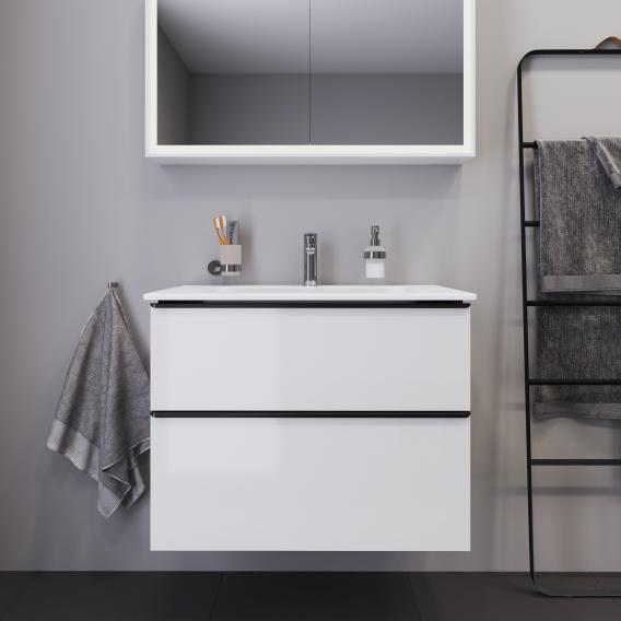 Duravit D-Neo vanity unit with 2 pull-out compartments white high gloss