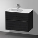 Duravit D-Neo vanity unit with 2 pull-out compartments black oak