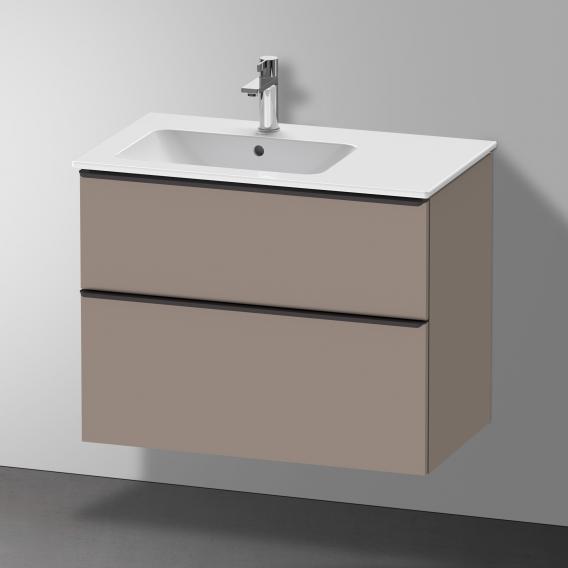 Duravit D-Neo vanity unit with 2 pull-out compartments matt basalt