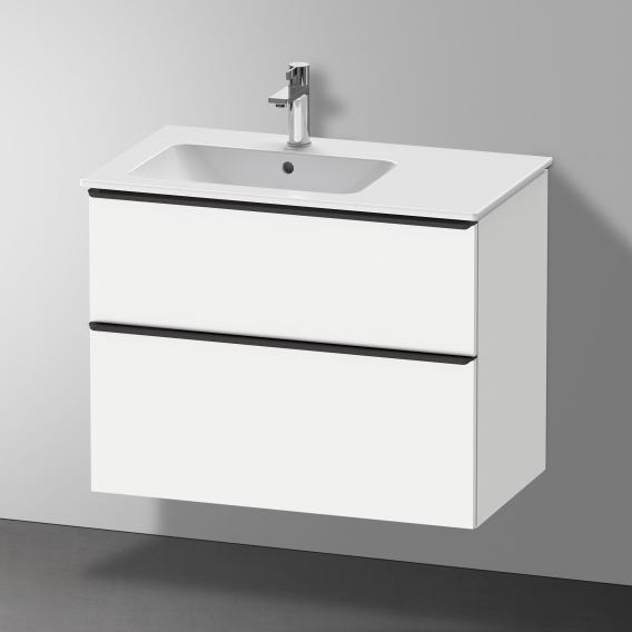 Duravit D-Neo 梳妝台搭配 2 個拉出式隔層 霧面白色