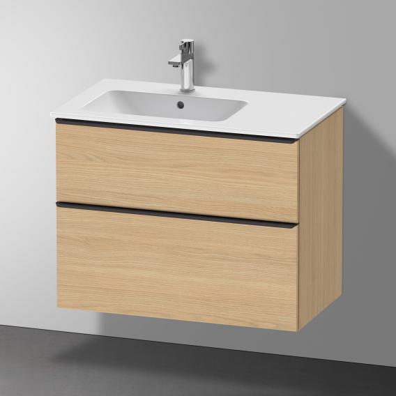 Duravit D-Neo vanity unit with 2 pull-out compartments natural oak