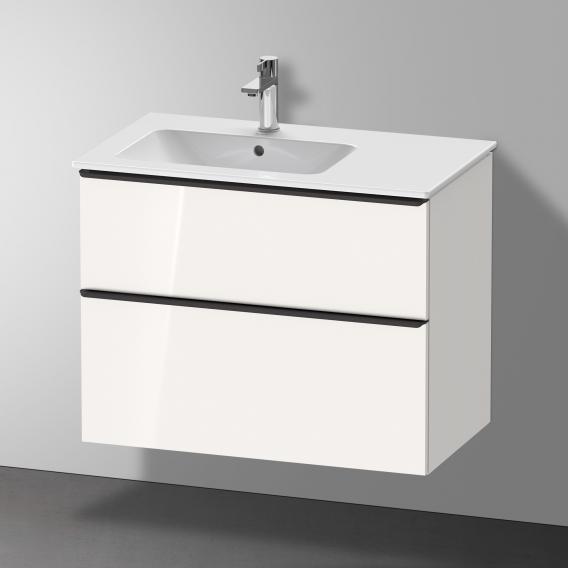 Duravit D-Neo 梳妝台搭配 2 個拉出式隔層白色高光