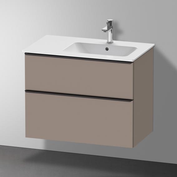 Duravit D-Neo vanity unit with 2 pull-out compartments matt basalt