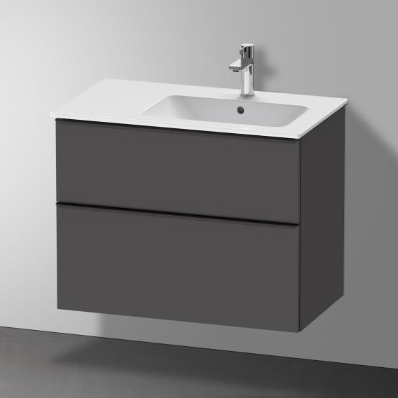 Duravit D-Neo vanity unit with 2 pull-out compartments matt graphite