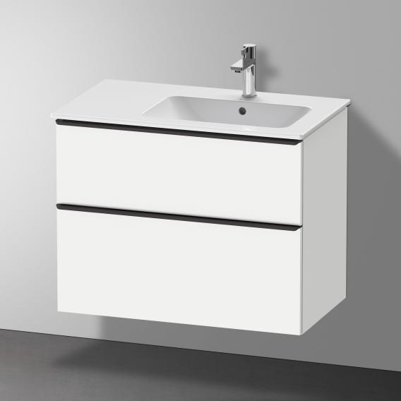 Duravit D-Neo 梳妝台搭配 2 個拉出式隔層 霧面白色