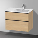Duravit D-Neo vanity unit with 2 pull-out compartments natural oak