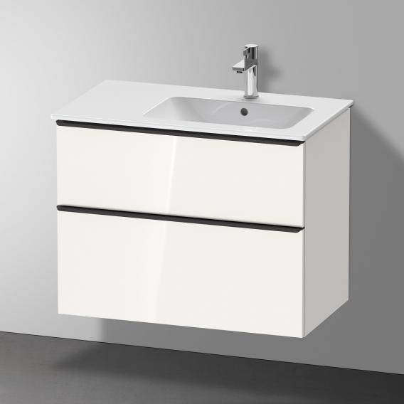 Duravit D-Neo 梳妝台搭配 2 個拉出式隔層白色高光