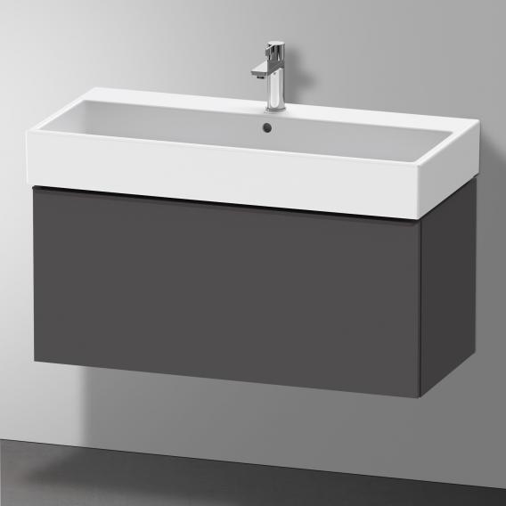 Duravit D-Neo 梳妝台，附 1 個拉出式隔層，霧面石墨