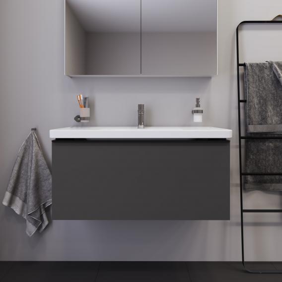 Duravit D-Neo vanity unit with 1 pull-out compartment matt graphite